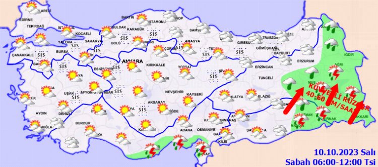 Meteoroloji'den 12 il için 'kuvvetli' uyarı