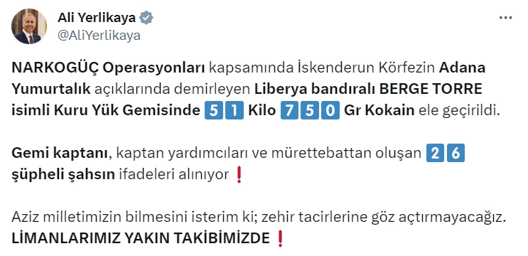 Narkogüç suyun altına girdi