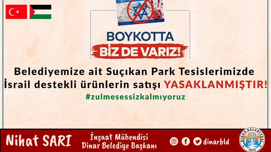 Başkanı Sarı, İsrail Ürünlerine Boykot Çağrısında Bulundu