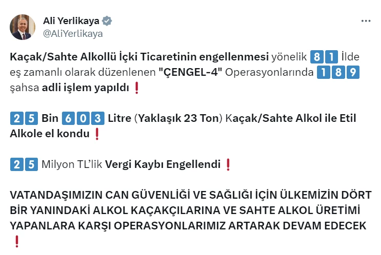 25 milyon TL'lik vergi kaybına 'Çengel' atıldı