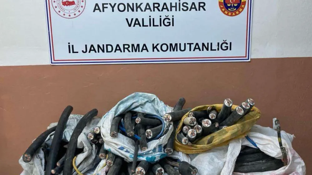 Antalya'da çalınan malzemeler Afyon'da yakalandı