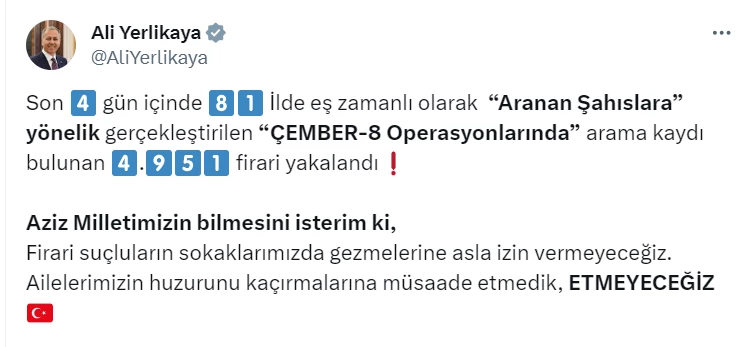 4 günde 5 bine yakın firari yakalandı