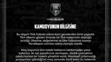 Pendikspor’dan hakem tepkisi