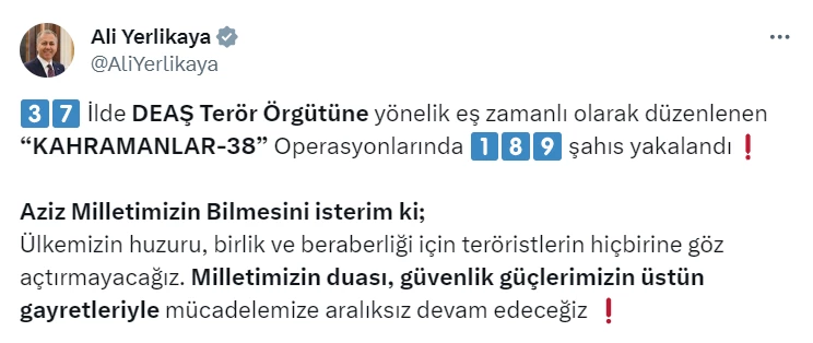 Afyonkarahisar’da DEAŞ terör örgütü içerisinde faaliyet yürüten 11 şahıs yakalandı