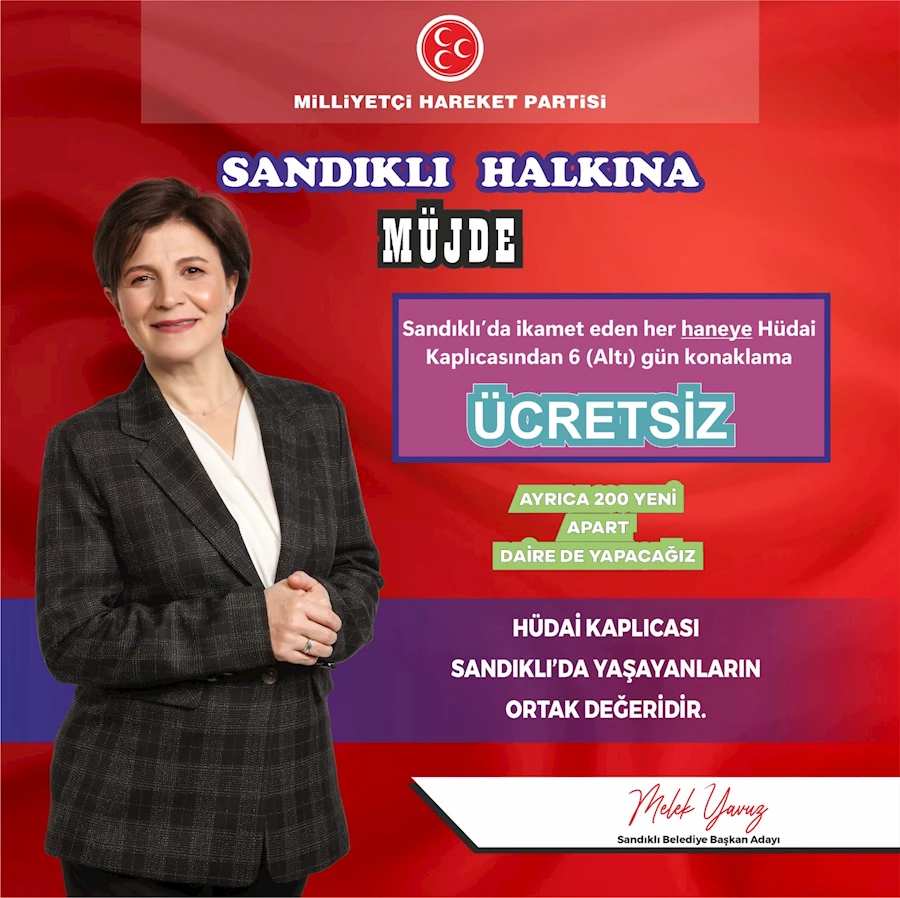 MHP'li Melek Yavuz'dan Sandıklı Halkına Kaplıca Müjdesi