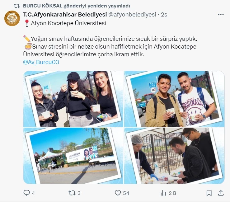 Başkan Köksal'ın Talimatı ile Öğrencilere Sürpriz