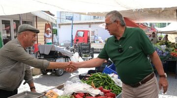 Başkan Topaloğlu’ndan pazar esnafına ziyaret