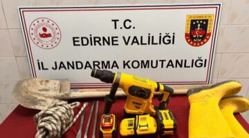 Edirne Enez’de kaçak kazı yapan şahıs yakalandı!