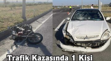 İpsala da trafik kazasında motosiket sürücüsü yaşamını kaybetti