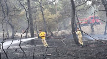 Manisa İtfaiyesi’nin yangın mücadelesi sürüyor