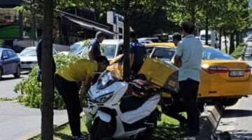 Pendik’te ticari taksi ile motosiklet çarpıştı: 1 yaralı