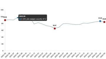 Tüik: Hizmet Üretici Fiyat Endeksi (H-ÜFE) yıllık %84,60 arttı, aylık %1,63 arttı