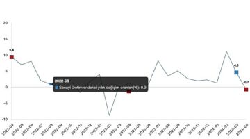 Tüik: Sanayi üretimi yıllık %0,7 azaldı