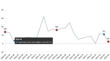 Tüik: Ticaret satış hacmi yıllık %2,5 arttı, perakende satış hacmi yıllık %10,2 arttı