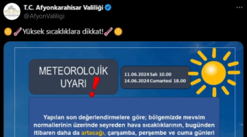 Hava Sıcaklıkları Artıyor: Valilikten Uyarı!