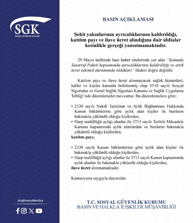 SGK'dan o iddialara yanıt