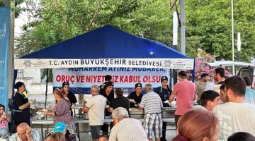 Aydın Büyükşehir Belediyesi her yıl düzenlediği muharrem ayı iftar programlarına bu yıl da devam ediyor