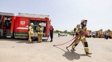 İzmir İtfaiyesi’nden yangın tatbikatı