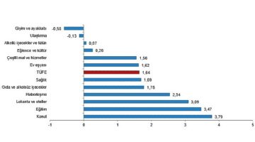 Tüik: Tüketici fiyat endeksi (TÜFE) yıllık %71,60, aylık %1,64 arttı