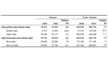 Tüik: Türkiye genelinde Haziran ayında 79 bin 313 konut satıldı