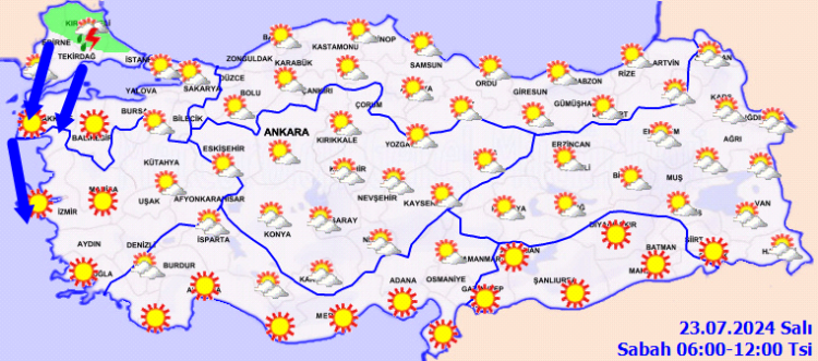 Yurtta bugün hava nasıl olacak? Öğle saatleri için yağış uyarısı