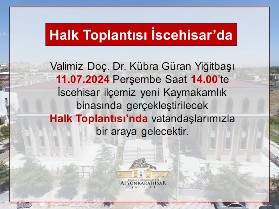 Vali Yiğitbaşı İscehisar’da Halkla Buluşuyor