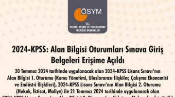 2024-KPSS Lisans Sınavı giriş belgeleri erişime açıldı