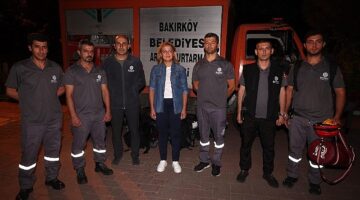 Bakırköy Belediyesi Arama Kurtarma Timi Yangın Bölgesinde