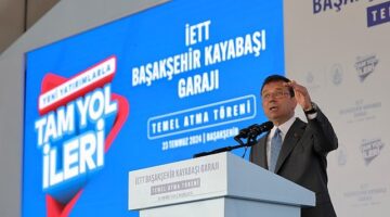 İBB bağlı kuruluşu İETT, İstanbul’daki 19. garajının inşasına Ekrem İmamoğlu’nun katıldığı törenle başladı