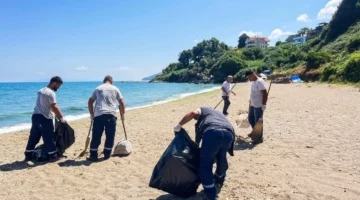 Karacabey Kurşunlu sahilinde örnek temizlik