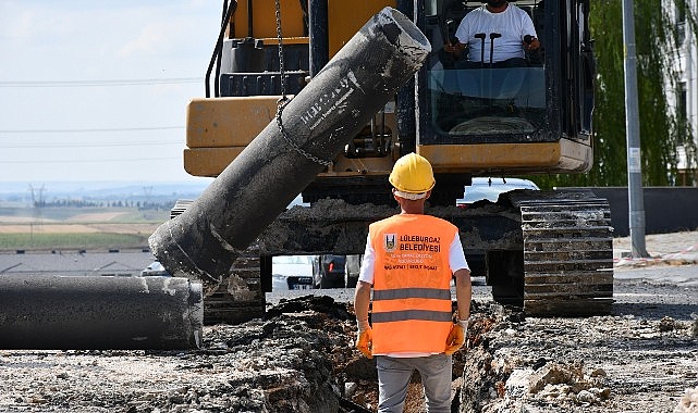 Lüleburgaz Belediyesi’nden 6 kilometrelik kanalizasyon hattı