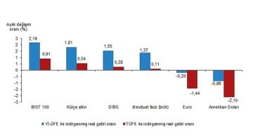 Tüik: Aylık en yüksek reel getiri BIST 100 endeksinde oldu