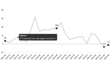 Tüik: Ticaret satış hacmi yıllık %1,1 azaldı, perakende satış hacmi yıllık %8,6 arttı