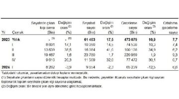 Tüik: Yurt içinde ikamet eden 8 milyon 262 bin kişi seyahate çıktı