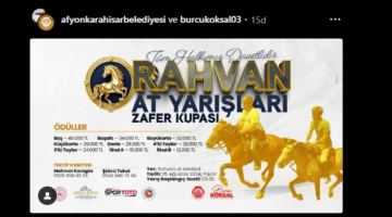 Afyonkarahisar'da Zafer Kupası Rahvan At Yarışları Heyecanı