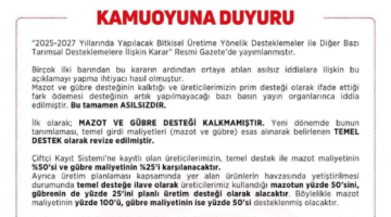 Mazot ve Gübre Desteği Devam Ediyor: Çiftçilere Yeni Destek Modeli!