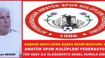 Amatör Spor Kulüpleri Federasyonu Tek Adayla Seçime Gidiyor