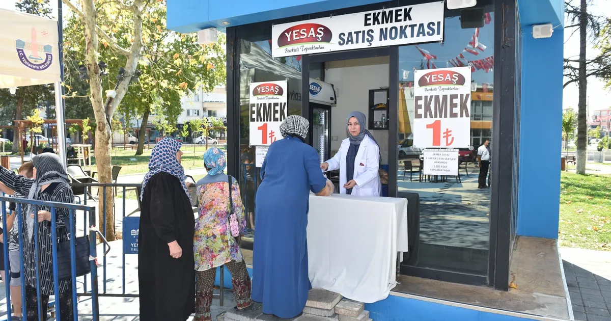 Yenişehir’de ekmek 1 TL