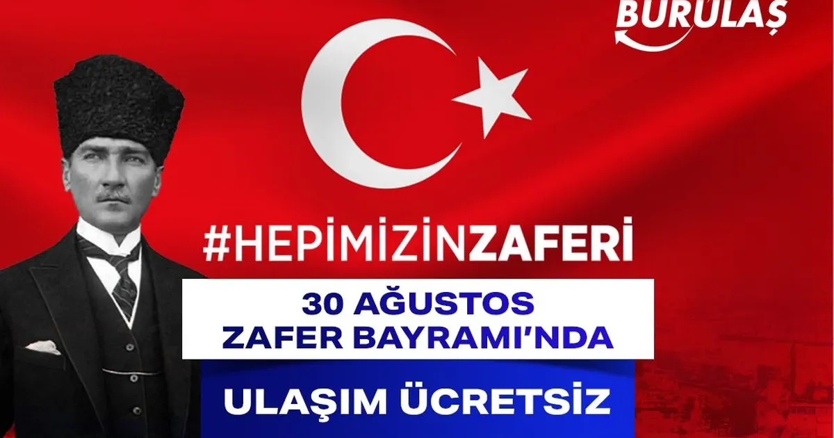 30 Ağustos Zafer Bayramı’nda ulaşım ücretsiz