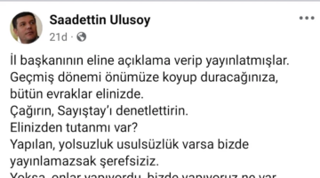 Yoksa, 'onlar yapıyordu, biz de yapıyoruz ne var bunda' mı diyorsunuz