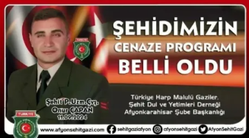 Şehidimizin Cenaze Programı Belli Oldu