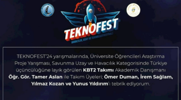 "Afyon Kocatepe Üniversitesi KBT2 Takımı, TEKNOFEST’24’te Türkiye Üçüncüsü Oldu"