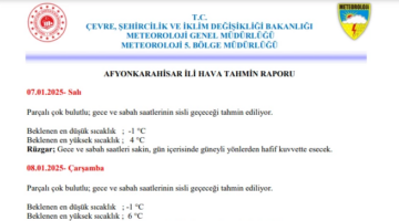 Meteoroloji’den Afyonkarahisar’a Uyarı: Sisli Sabahlar ve Yağmur Geliyor!